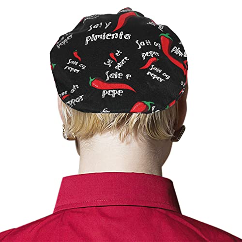 XINFU Chef Work Unisex Adult Printing Chef Hat Beret Party Accessory