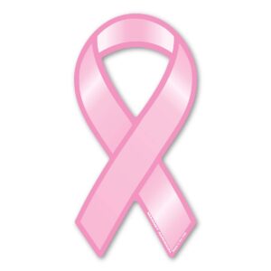 breast cancer 2-in-1 mini ribbon magnet by magnet america is 4" x 2" made for vehicles and refrigerators