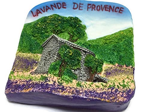 ES Routes Lavande De Provence Lavender France Fridge Magnet 3D Souvenir Set Collection Resin MG-101