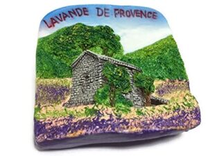 es routes lavande de provence lavender france fridge magnet 3d souvenir set collection resin mg-101