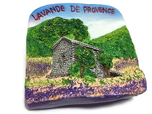 ES Routes Lavande De Provence Lavender France Fridge Magnet 3D Souvenir Set Collection Resin MG-101