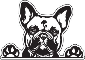 wickedgoodz french bulldog refrigerator magnet - dog breed magnetic car decal