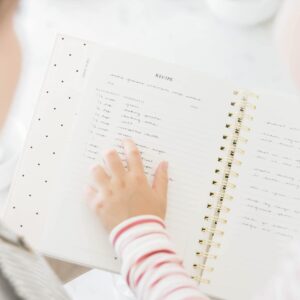 Sugar Paper Cream & Black Swiss Dot Recipe Book with Page Dividers and Guided Pages To Record and Organize Your Favorite Recipes