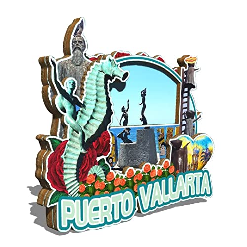 Puerto Vallarta Mexico Magnet Fridge Magnet Wooden 3D Landmarks Travel Collectible Souvenirs Decoration Handmade