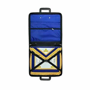 Masonic MM/WM and Provincial Full Dress Apron Past Master Cases Blue free size