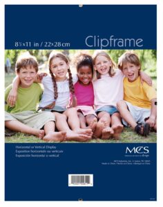 mcs glass clip picture frame for a 8.5" x 11" photograph