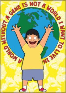 ata-boy bob's burgers magnet - a world without gene 2.5" x 3.5" magnet for refrigerators, whiteboards & locker decorations…