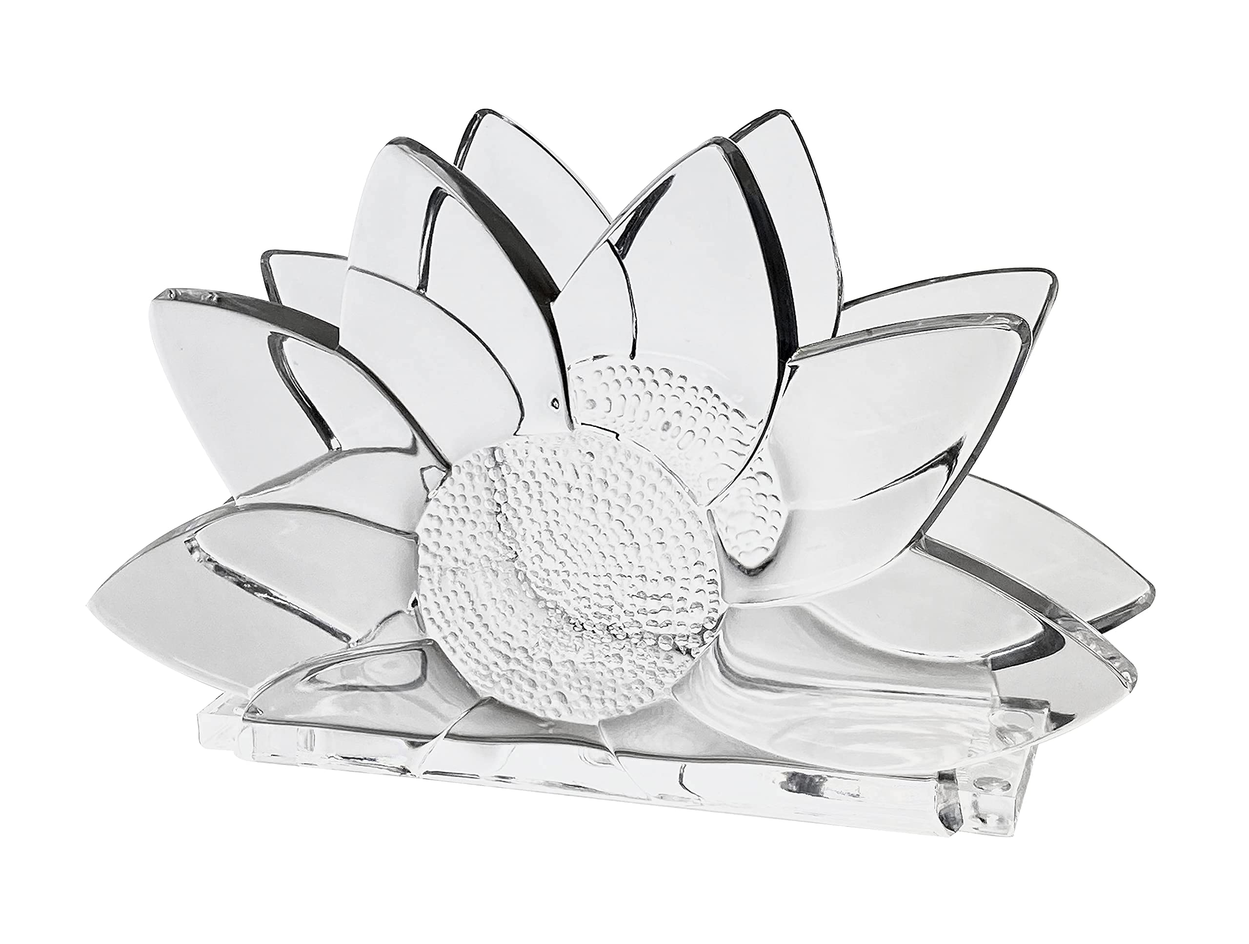 KLIFA- SUNFLOWER Acrylic Napkin Holder, Freestanding Tissue Dispenser, Countertop, Clear