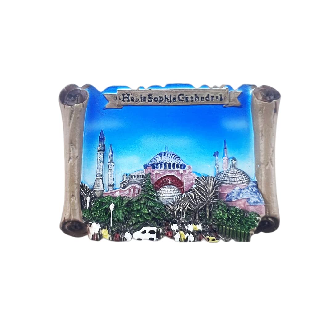 Istanbul Turkey Fridge Magnet Travel Souvenirs Home Kitchen Refrigerator Decoration Magnetic Sticker Hand Painted Craft Collection