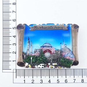 Istanbul Turkey Fridge Magnet Travel Souvenirs Home Kitchen Refrigerator Decoration Magnetic Sticker Hand Painted Craft Collection
