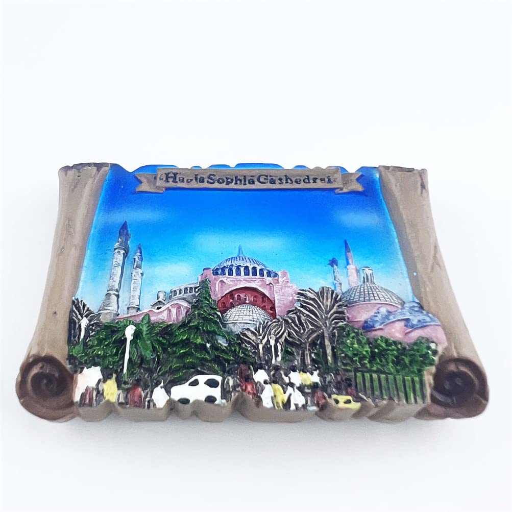 Istanbul Turkey Fridge Magnet Travel Souvenirs Home Kitchen Refrigerator Decoration Magnetic Sticker Hand Painted Craft Collection