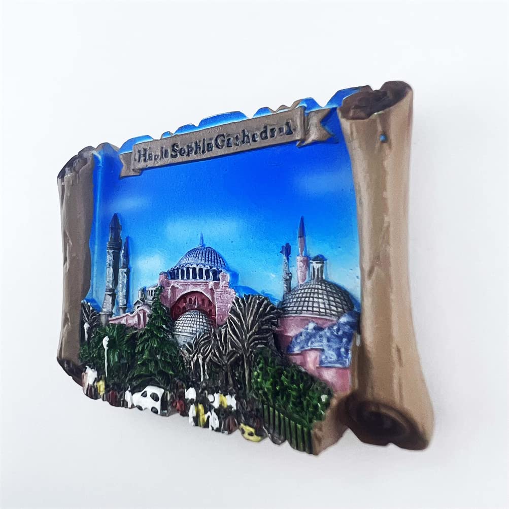 Istanbul Turkey Fridge Magnet Travel Souvenirs Home Kitchen Refrigerator Decoration Magnetic Sticker Hand Painted Craft Collection