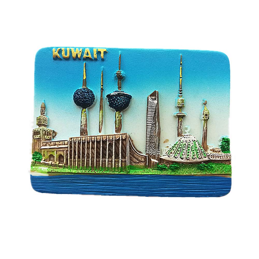 3D Grand Mosque of Kuwait Souvenir Fridge Magnet,Home & Kitchen Decoration Kuwait Refrigerator Magnet