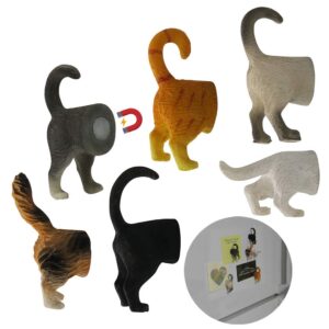 6 pack - evelots refrigerator magnets-cat butts-photo/key holder-6 popular breeds