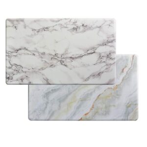 art3d premiun reversible anti-fatigue kitchen mat, anti-slip floor comfort mat for kitchen, bathroom, laundry room or office (18x30, marble design)