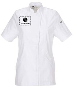 chef works custom womens springfield white chef coat - m