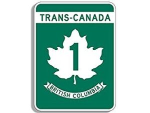 ghaynes distributing magnet sign shaped trans canada 1 british columbia magnet(vancouver victoria island highway) 3 x 4 inch