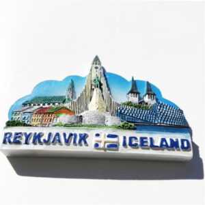 3D Reykjavik Iceland Fridge Refrigerator Magnet Travel Souvenir Magnetic Sticker Hand Painted Craft