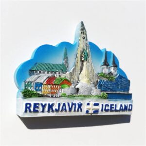 3D Reykjavik Iceland Fridge Refrigerator Magnet Travel Souvenir Magnetic Sticker Hand Painted Craft