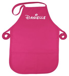 personalized kids apron - chef apron for kids - add a name to personalize kids aprons for girls or boys