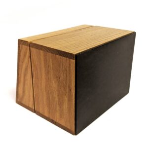 Lehman's Wooden Recipe Box Holds 300 3" x 5" Recipe Cards in Handcrafted Oak Wood Box