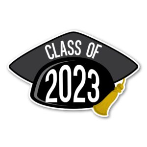 2023 black grad cap magnet in black by magnet america is 6.312" x 6" made for vehicles and refrigerators