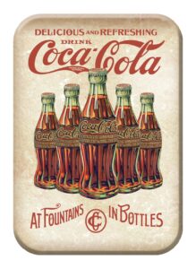 desperate enterprises at fountains & in bottles retro coca-cola refrigerator magnet - funny magnets for office, home & school - made in the usa