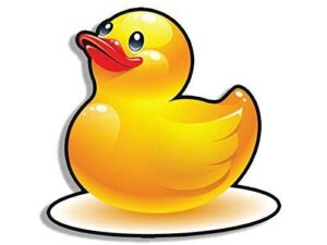 magnet 4x4 inch rubber duckie shaped sticker -funny duck kids chick cute child adorable magnetic vinyl bumper sticker sticks to any metal fridge, car, signs