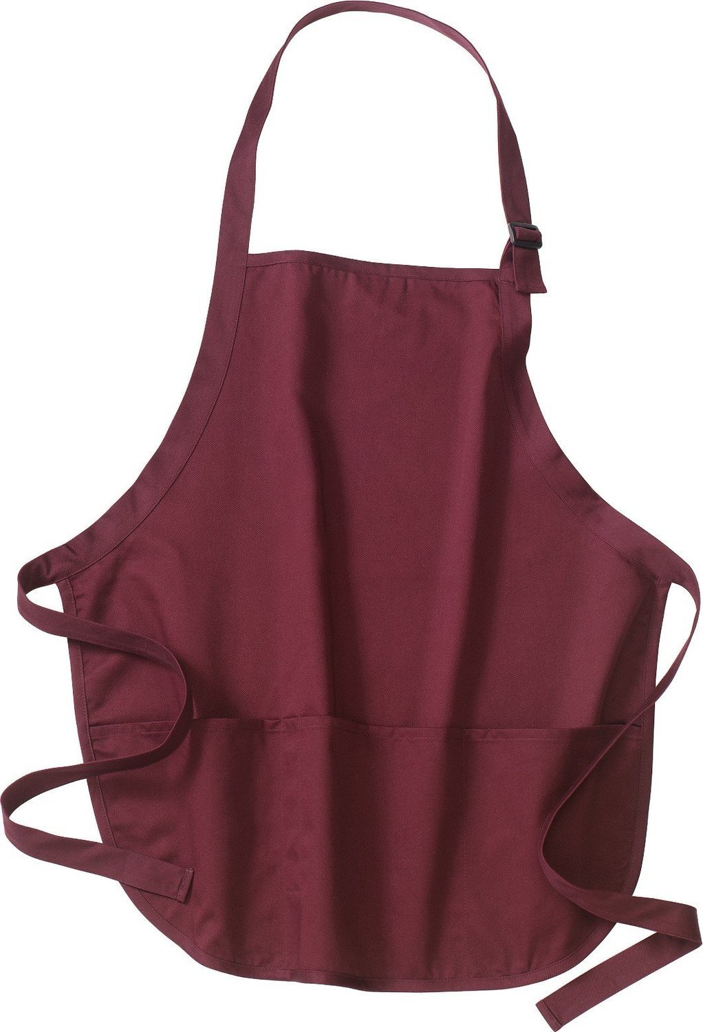 Port Authority - Medium Length Apron with Pouch Pockets. - Maroon A510 OS