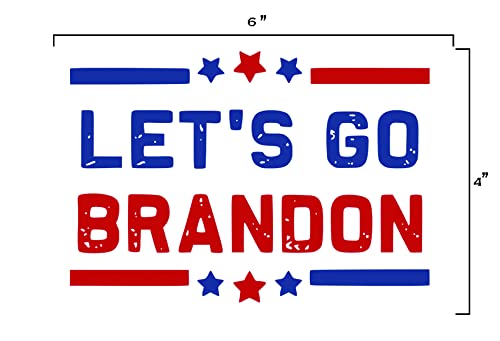 Funny Tool Box Magnet Sign - 4x6 in. FJB Let's Go Brandon Red White and Blue Stars