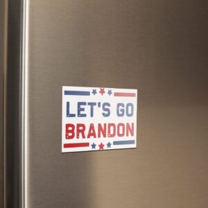 Funny Tool Box Magnet Sign - 4x6 in. FJB Let's Go Brandon Red White and Blue Stars