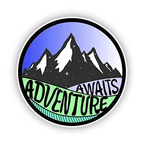 Magnet Adventure Awaits Magnetic vinyl bumper sticker sticks to any metal fridge, car, signs 5"