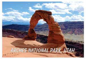 arches national park, utah, mountains, national monument, souvenir 2 x 3 photo fridge magnet