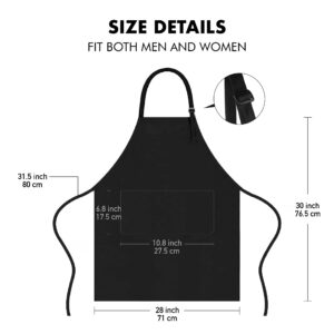XBPDMWIN Aprons for Men Funny, Men's BBQ Aprons Cooking with A Chance of Drinking, Fully Adjustable, Two Pockets, Extra Long Ties
