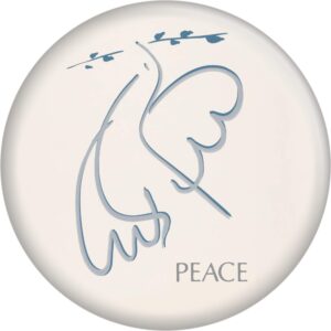 peace - dove holding an olive branch - 2.25" round magnet