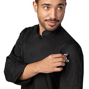 Chef Works Unisex Sustainable Hartford Chef Coat, Black, Medium