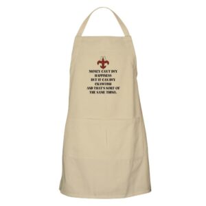 cafepress money can't buy happiness but it can buy crawfish kitchen apron with pockets, grilling apron, baking apron