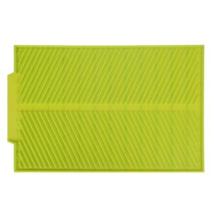 drain mat universal drain board drying dishes non-slip roll-up drying rack pad silicone heat resistant slip-proof tray(green)