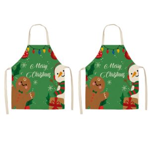 eilramir child and adult aprons for the christmas party, toddler painting, cooking aprons 2 pack (color : 09, size : s(kids) 2pack)