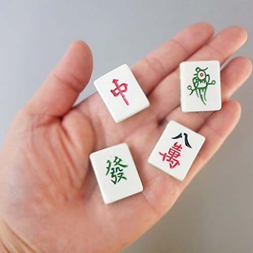 4 PCS Mahjong Fridge Magnet, Chinese Mini Mahjong Fridge Magnet Whiteboard Magnet Fridge Board Magnet