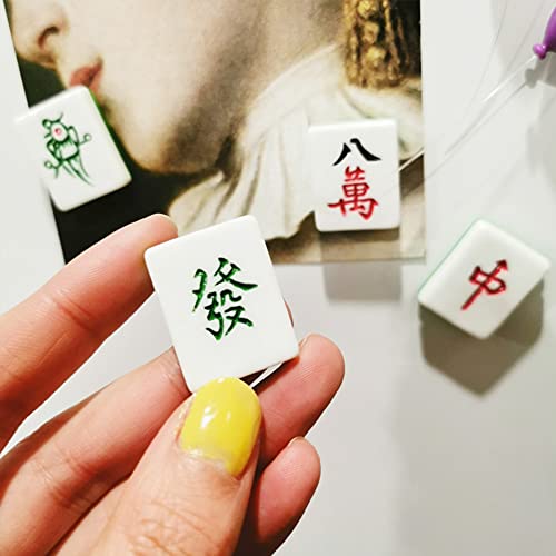 4 PCS Mahjong Fridge Magnet, Chinese Mini Mahjong Fridge Magnet Whiteboard Magnet Fridge Board Magnet