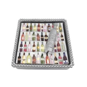 Mariposa Wine Bottle Napkin Weight, One Size, Silver