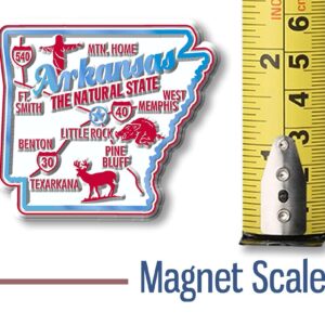 Arkansas Premium State Magnet by Classic Magnets, 2.3" x 2.1", Collectible Souvenirs Made in The USA