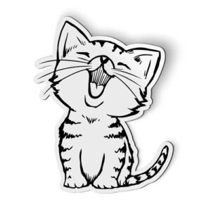 kitten meow cute - magnet - car fridge locker - select size