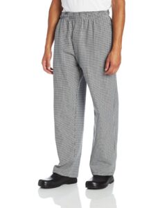 dickies men's traditional baggy with zipper fly chef pant, houndstooth, xx-large