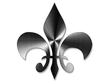 GHaynes Distributing Magnet Stainless Steel Look: Fleur De Lis Shaped Magnet(Non-Reflective Vinyl New Orleans) Size: 4 x 4 inch