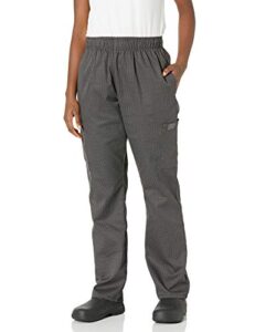 chef code chef pants, houndstooth charcoal, medium