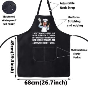 BWWKTOP Swedish Chef Kitchen Apron TV Show Fans Gifts I Don't Always Herdy Dur Mur Flerpty Floopin Adjustable Aprons (Herdy Dur)