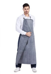 nanxson men’s apron thick rubber waterproof apron factory butcher adjustable working apron cf3024 (white)