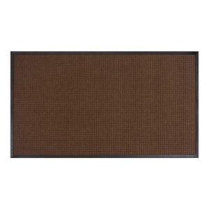 amazon basics molded carpet & rubber commercial scraper entrance mat square pattern 3x5 brown